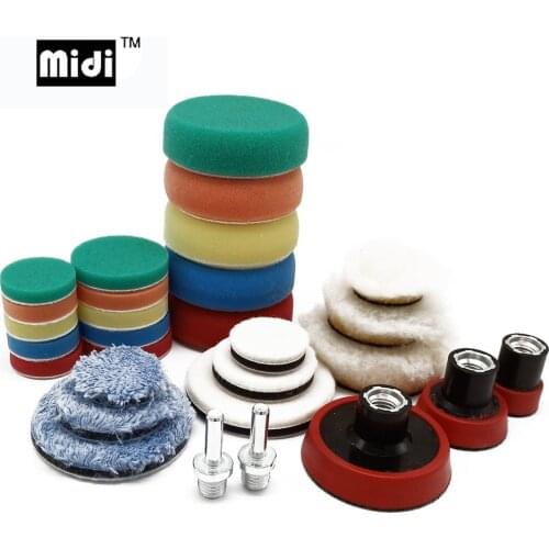 29PCS Kit T-shape Car Detail Polishing Pads & Buffing Pads For Car Polisher Electric Drill Polisher M14 Thread