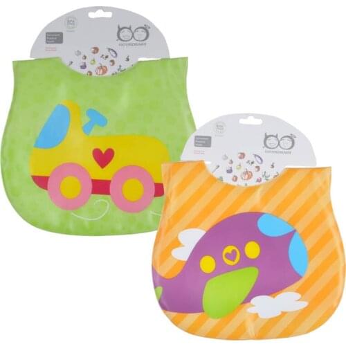 Mother Nest 2 Pcs/lot Baby Bibs New Designed Waterproof Baby Bibs Newborn Cartoon Waterproof Aprons Baby Bibs Feeding Product