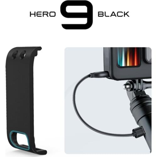 NEW For GoPro 9 Battery Side Cover Lid Removable Easy Type-C Charging Cover Port For Go Pro Hero 9 Black Action Cam Accessories