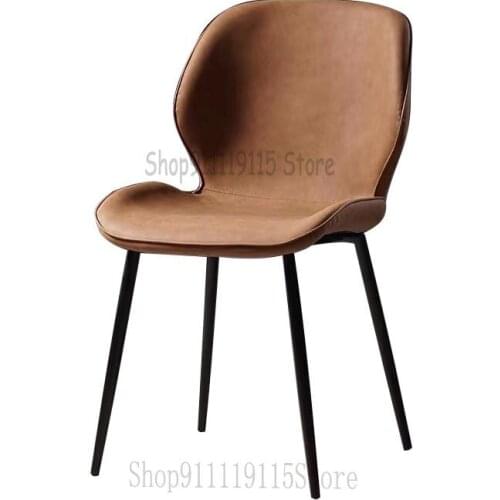 Dining Chair Household Light Luxury Iron Back Makeup Chair Modern Simple Negotiation Chair Minimalist Restaurant Nordic Dining T