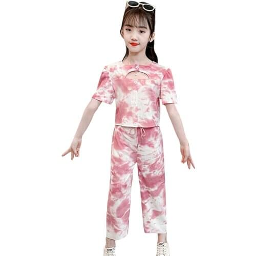 Teen Girls Clothing Floral Tshirt + Pants Girls Outfits Casual Style Outfits For Girls Summer Childrens Clothes Girl