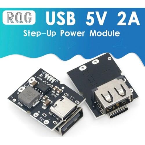 Type-C USB 5V 2A Boost Converter Step-Up Power Module Lithium Battery Charging Protection Board LED Display USB For DIY Charger