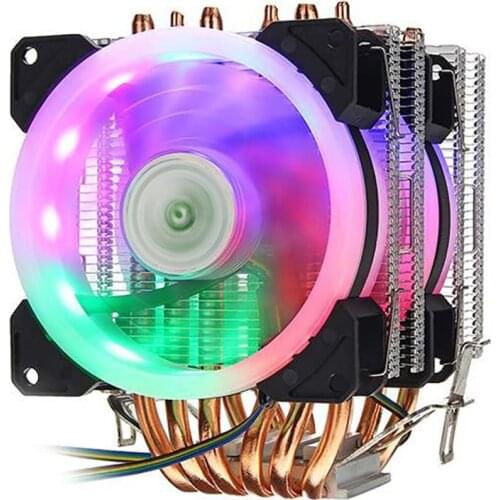 Radiator 6 heatpipe dual-tower cooling 9cm fan support 3 fans 4pin PWM CPU cooler AM3 AM4 130W X79 X99 1156 1366 cpu radiator