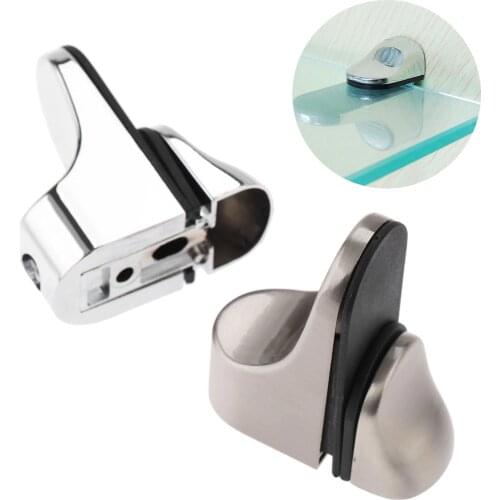 1Pc Adjustable Metal Shelf Holder Bracket Support For Glass or Wood Shelves Glasses Clamps with Screws 50x24x55mm