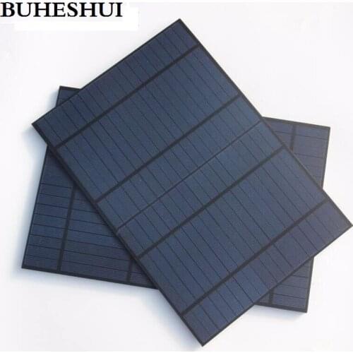 BUHESHUI PET 10W 18V Solar Panel Polycrystalline Silicon Grade A Solar Cell For 12V Battery Charger 318x215x3MM Free Shipping