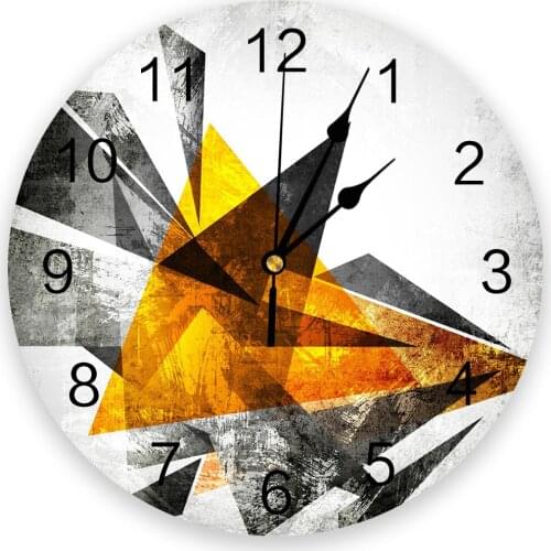 Geometric Figure Art Retro Modern Wall Clock For Home Office Wall Decoration Living Room Bathroom Decor Needle Hanging Watch