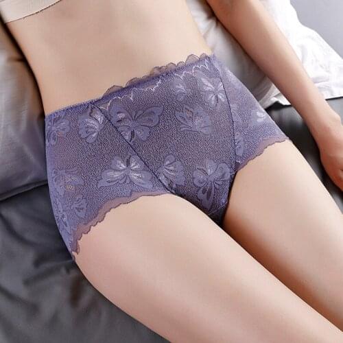 4Pcs/lot New Intimates Sexy Lingeries Briefs Women Underwear Plus Size 5XL Thin Lace Butterfly Hollow Womens Panties