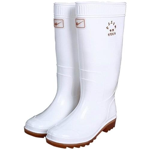 Middle High And Low Tube Outdoor Non-skid Shoes, Food Hygiene Boots, White Canteen Rain Shoes And Rain Boots Rain Boots Women