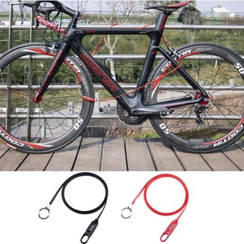 Bicycle Lock Cable Anti-Theft Bicycle Password Lock Resettable Bike Safety Lock Bicycle Coiled Combination Bicycle Accessories