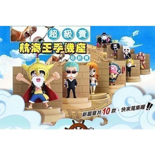 Japanese Capsule Toy Blind Box Luffy Zorro Nami Robin Sanji ONE PIECE FAMILY Figure Doll Phone Holder