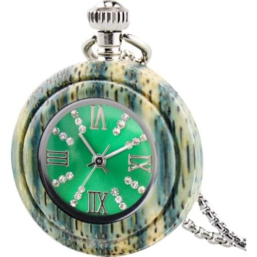 Womens Wooden Pocket Watch Fashion Versatile Quartz Movement Roman Numerals Gift for grils Mothers Day gift