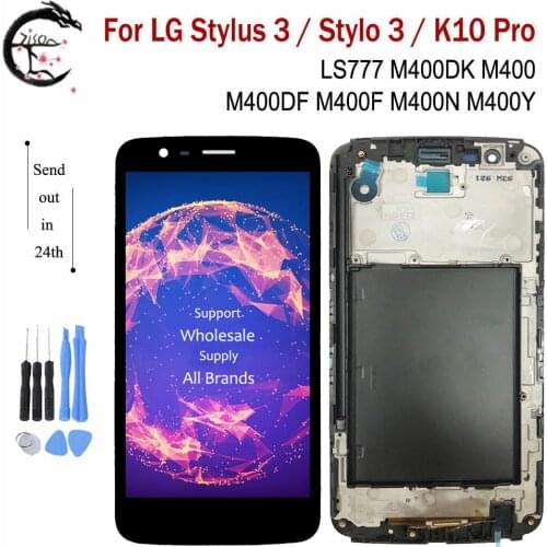 LCD With Frame For LG K10 Pro Stylus 3 LS777 Stylo 3 M400 M400DK M400F M400N Full Display Screen Touch Sensor Digitizer Assembly