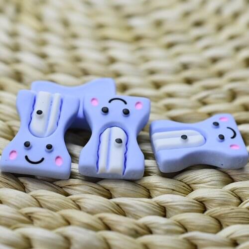 1pcs/lot resin flat back simulation blue pencil sharpener 23mm Embellishment DIY Phone Decoration