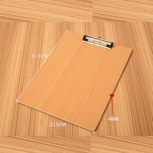 70 PCS A4 Folder Pad Wooden Clipboard File Folder Stationary Board Hard Board Writing Plate Clip Report Office Supplies