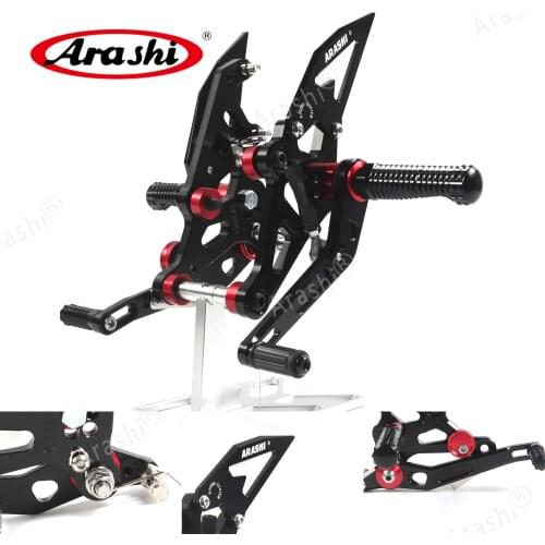 Arashi MT07 Adjustable Footrest Foot Peg For YAMAHA MT FZ 07 2014 2015 2016 Rider Rear Sets Rearset Footrest Foot Rest Aluminum