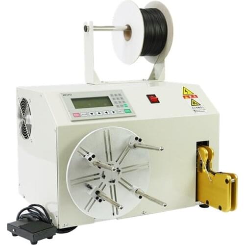 Automatic Wire Coil Winding Machine Cable Binding Tie Tools Touch Screen for Length 3-28mm 18-45mm 40-80mm