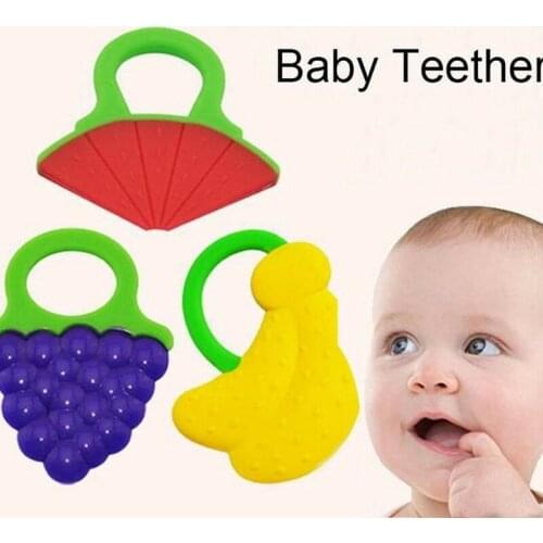 Toddler Baby Teether Training Chewable Silicon Toddler Toy Bendable Yummy