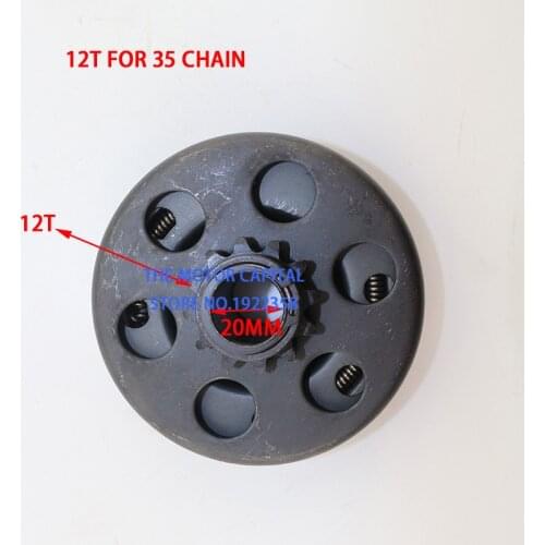 Good quality 20mm 35 Chain 12 Tooth Go kart Centrifugal Clutches for go kart clutch 168 Engine