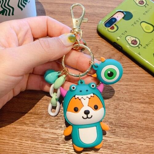 Creative cute cartoon DIY transformed squirrel key chain female cartoon couple bag car pendant accessories