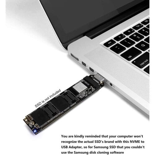 M.2 NVME SSD M Key to USB 3.1 Adapter PCI-E PCIe to USB-A 3.0 Solid State Drive Internal Converter Card for 2242/2260/2280