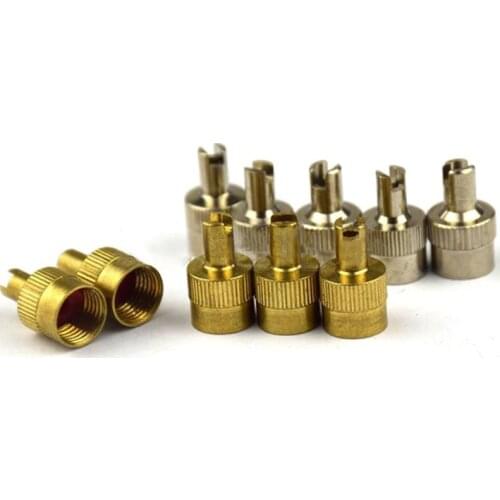 Copper Slotted Head Valve Stem Cap for Motorcycle Valve Wheel Tyre Tire Valvol Lid Dust Cover Auto Accessory