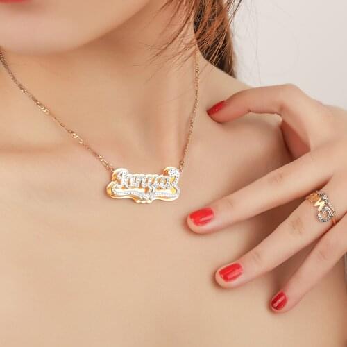 Fashion Customized Name Necklace For Women Personalized Custom Letter Choker Pendant Nameplate Clavicle Chain Girls Jewelry Gift