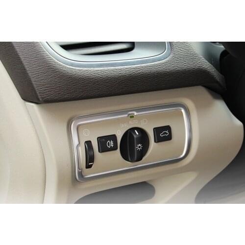 Stainless Steel Headlight Switch Frame Trim For Volvo XC60 S60 V60 S80 V40 Car Hair Styling Tools