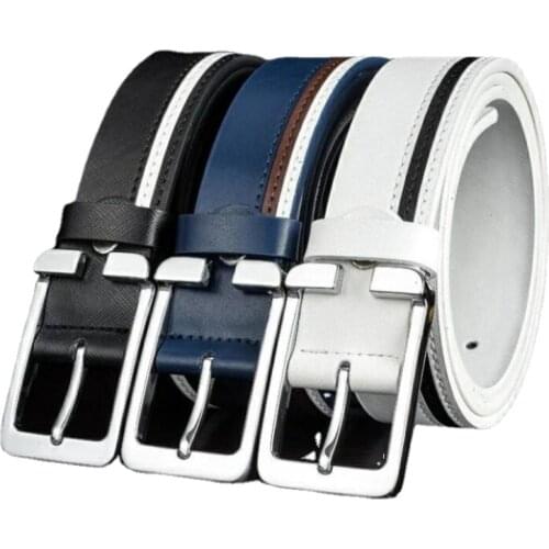 New Leather Belt Mens Needle Buckle Leather Belt Casual Fashion 3.3cm Version with Cowhide Belt Mens Belts Luxury