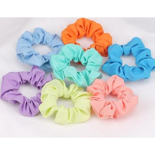 2PCS/Set Candy Women Hair Scrunchies Solid color Lady Grils Gum For Hair Tie Ponytail Holder Hair Accessories Scrunchie Hairband