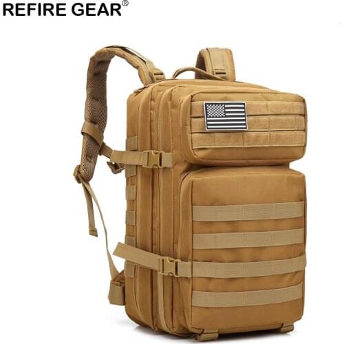 Refire Gear Outdoor Large Capacity Camo Backpack Men Waterproof Hike Travel Bags Nylon Multifunctional Equipment 55L Bag