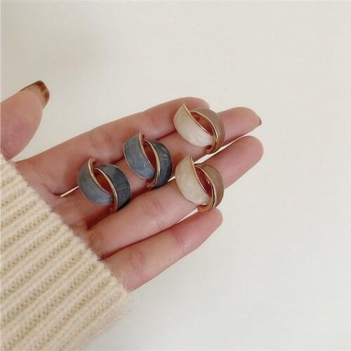 S925 needle irregular shape stud earring light luxury niche design premium sense earring 2021 new model