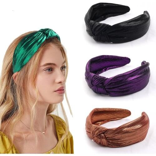 1PC Retro Gold Mesh Yarn Headband For Woman Korean Fashion Hairband Solid Color Thin Side Headwear Ladies Hair Accessories Hot