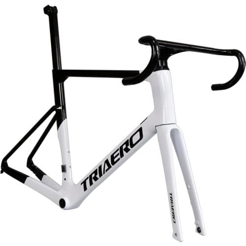 2019 professional racing AERO frame carbon road disc brake frame with Black and white glossy