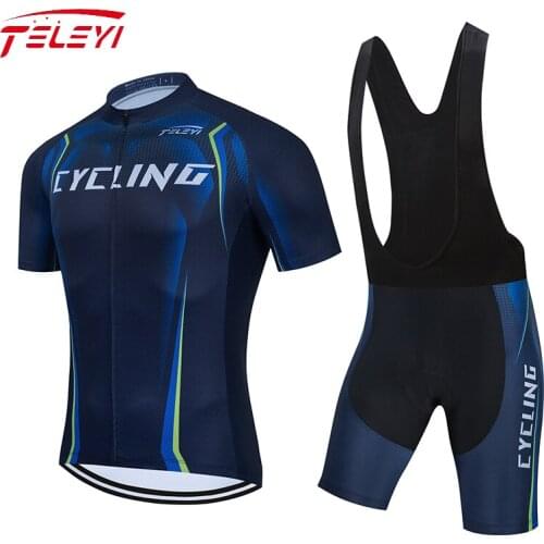 2021 Team TELEYI Cycling Jersey 5D Bib Set Bike Clothing Ropa Ciclism Bicycle Wear Clothes Mens Short Maillot Culotte