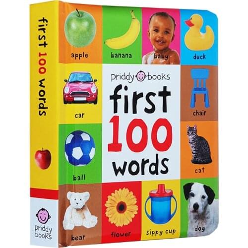 24 Pages/ Books for Kids Early Education First 100 Words In English Hardcover Board Book Children English Picture Books