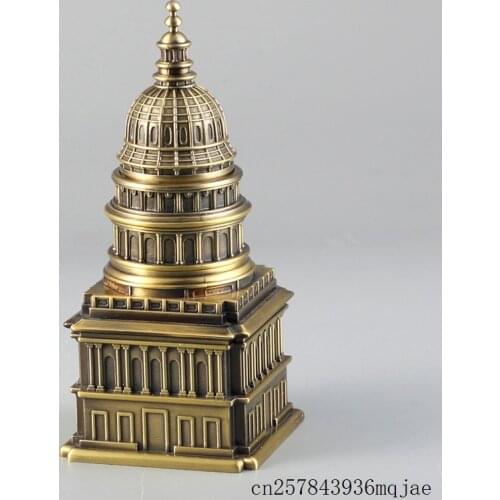 5pcs Metal Toothpick Holder Toothpick Boxes White House Clock Tower Church Design Ornaments Antique Building Statue