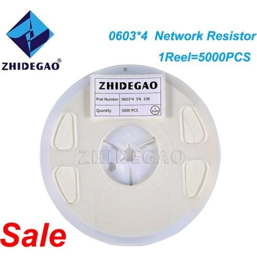 5000Pcs 0603*4 8P4R 2*4P SMD Network Resistor Array 5% 0 ohm ~ 1M ohm 1R 10R 100R 220R 330R 470R 1K 4.7K 10K 47K 100K 200K ohm