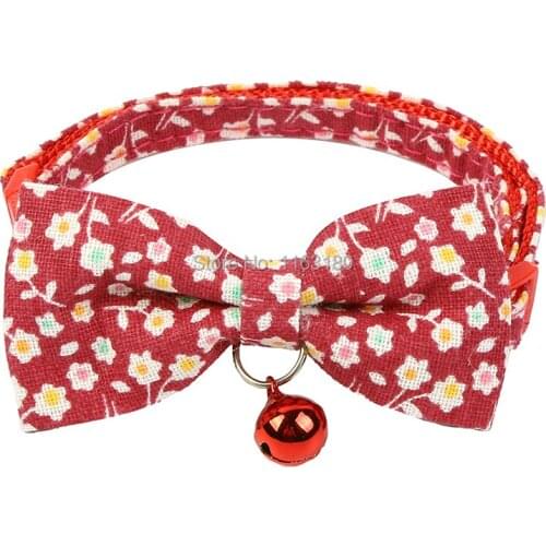 600 pcs/lot Flower Style Dog Collar Puppy Kitten Bowtie Collars For Small Medium Dogs Cats Collar