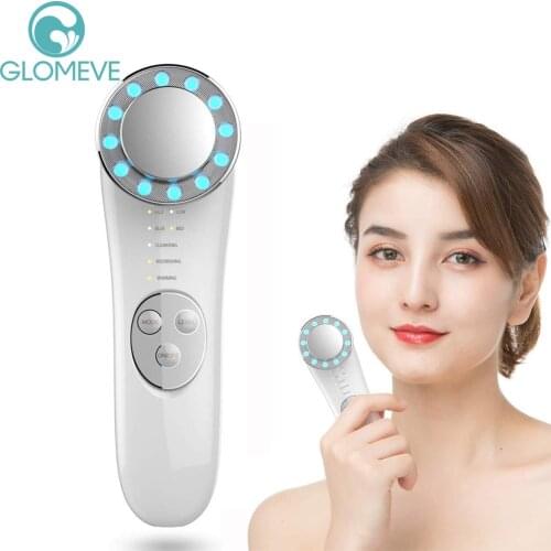 7in1 Ion Facial Massager Face Deep Skin Cleaner LED Photon Face Essence Importer Skin Rejuvenation Remover Wrinkle Beauty Device