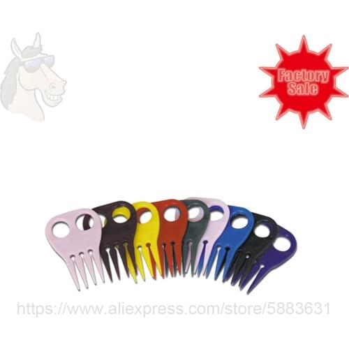 89 3005 5 pieces braid aid combs assorted colors PP material 8.6x5.7cm economic plaiting horse grooming comb factory direct sale
