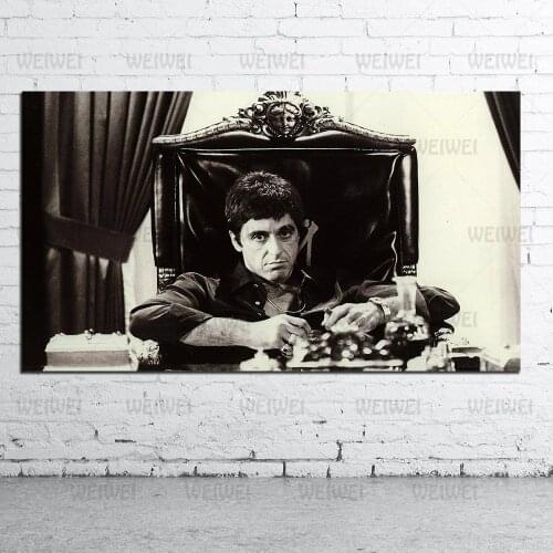 Al Pacino Scarface Movie Poster Canvas Painting Wall Art Picture for Living Room Home Decoration Cartoon Abstract Nordic Style