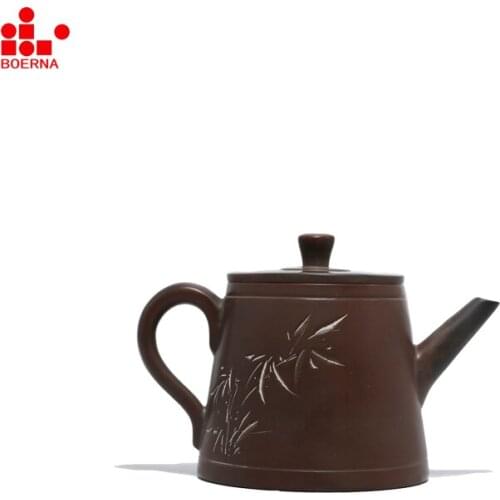 BOERNA Authentic Ceramic Teapots Nixing Clay Teapot 250ml Chinese Handmade Tea Set Porcelain for Kung Fu Tea Portery Kettle