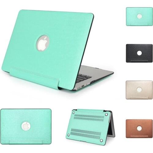 Pu Leather Surface Laptop Case For Apple Mac Air 11" 13" Pro 12 13 15 Retina Hard Cover Case For Macbook 11.6 13.3 15.4 16