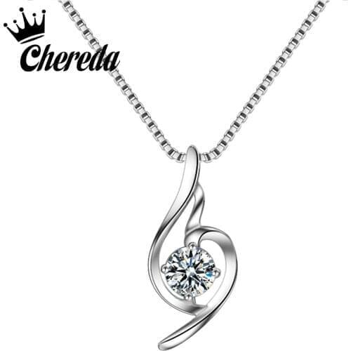 Chereda Simple Irregular Necklaces Girl Long Link Chain Round Copper Necklace Choker Pendant Jewelry for Women Romantic