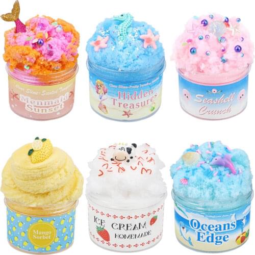 Big Foam Glue For Slime Fluffy Charms Butter Cloud Polymer Clay Toys Set Light Air Plasticine Additives For Lizune Kit