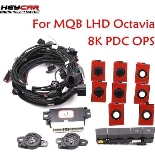 For MQB LHD Octavia Park Pilot Parking Front and Rear 8 Sensors Update 8K PDC OPS