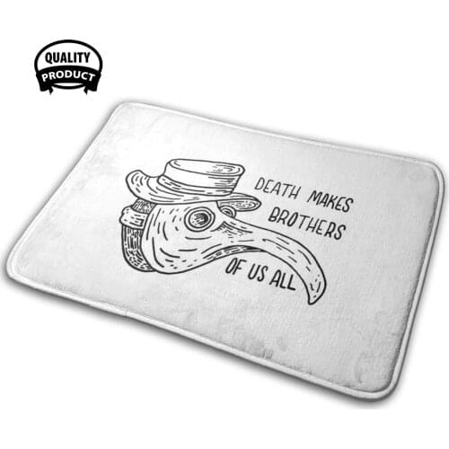 Death Makes Brothers Of Us All Comfortable Door Mat Rug Carpet Cushion Plague Death Brother Hardcore Hxc Punk Steampunk Dead