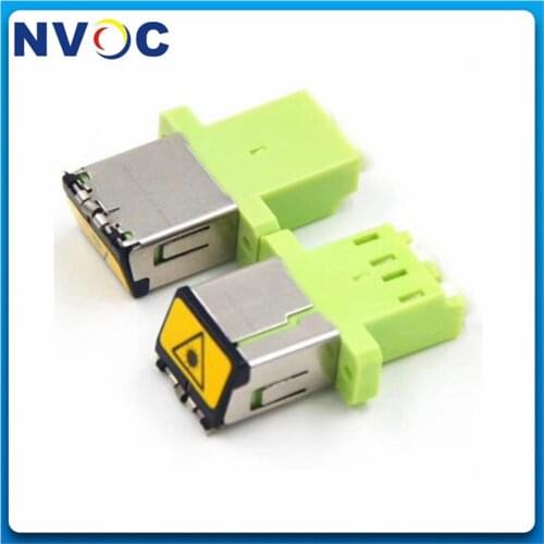 LC-LC Single Mode Duplex Metal Dust Cap Shutter Fiber Optic Adaptor LC SM DX Metal Cover Fiber Adapter Coupler