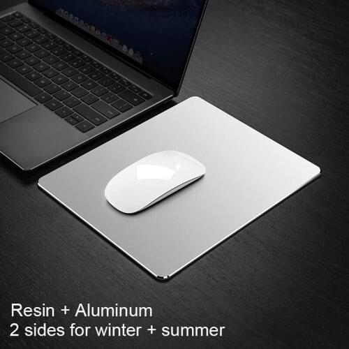 Metal Aluminum Mouse Mat RGB Mouse Pad Hard Smooth Thin Mousead Double Side Waterproof Fast and Accurate Control for Office Home