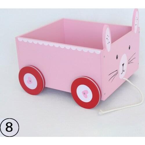 Lovely caroon car newborn photo shoot props mini mooden carotoon baby strollers photo posing baby boy or girl photography props